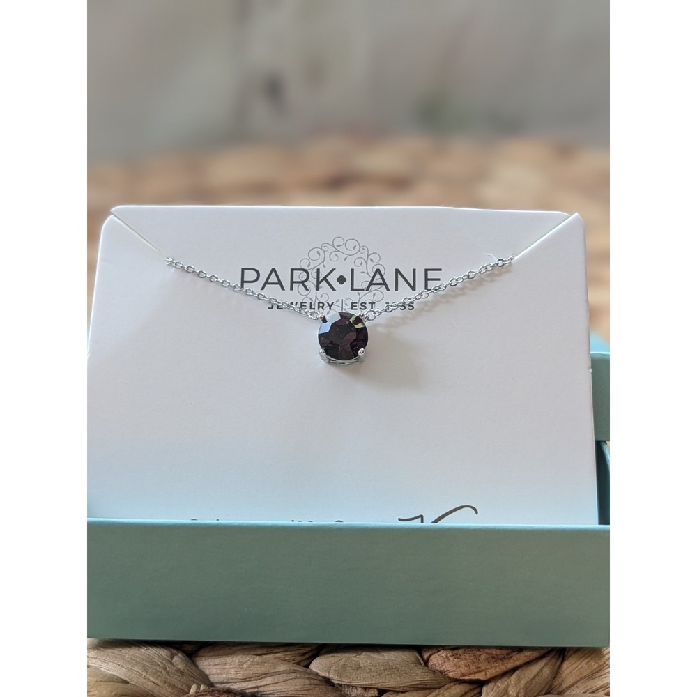 Park Lane Impression Necklace Purple Stone Silver Tone NIB